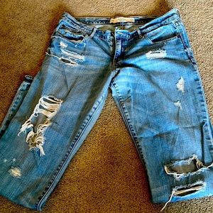 A&Fitch Ripped Jeans- Straight Leg